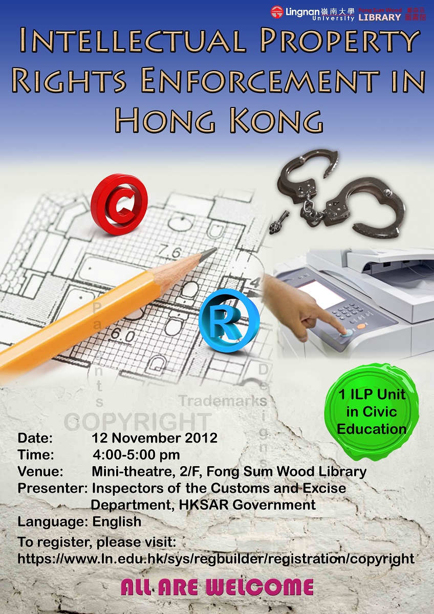 Talk on "Intellectual Property Rights Enforcement in Hong Kong"