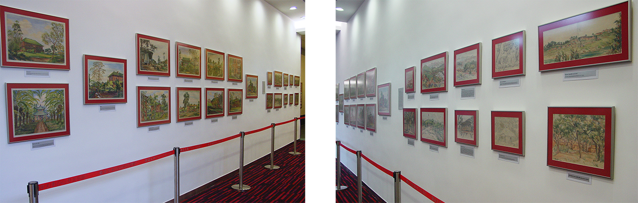 Szto Wai's Paintings exhibited at the Lingnan University library in 2008.